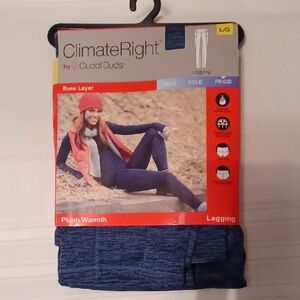 Cuddl Duds Blue Denim Plush Warmth Leggings